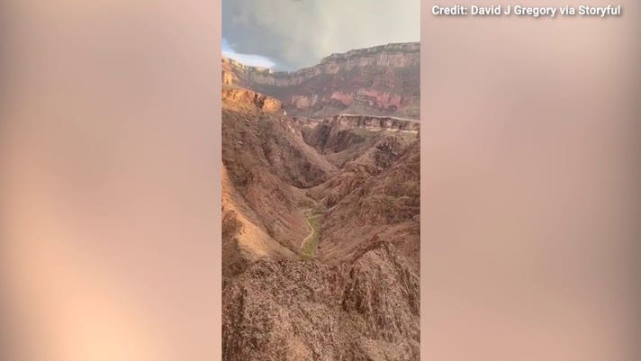 Incredible footage shows hikers getting airlifted out of Grand Canyon after flash flooding
