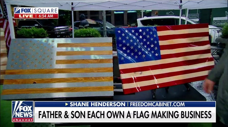 Wisconsin father, son on each owning flag making business