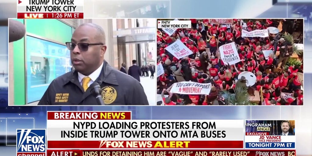 NY police break up protests at Trump Tower as Mahmoud Khalil awaits deportation hearing