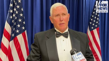 Former Vice President Mike Pence receives the John F. Kennedy Profile in Courage Award for his actions on Jan. 6, 2021