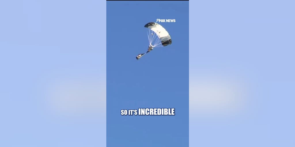 Air Force Academy cadets perform stunning live parachute landing