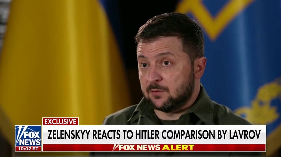 Ukrainian President Volodymyr Zelenskyy talks to Fox News