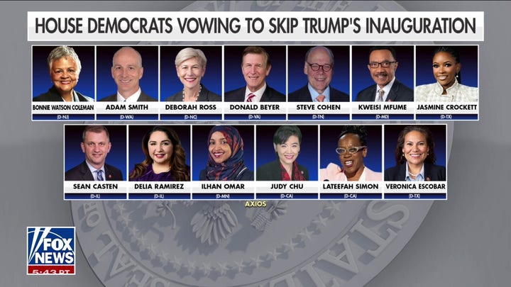 House Democrats vow to skip Trump's inauguration 