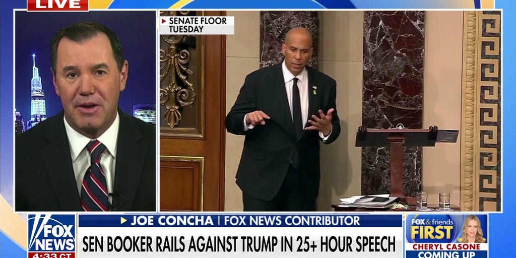 Sen. Booker delivers record-breaking 25-hour speech: 'Performance art of the cheesiest variety'
