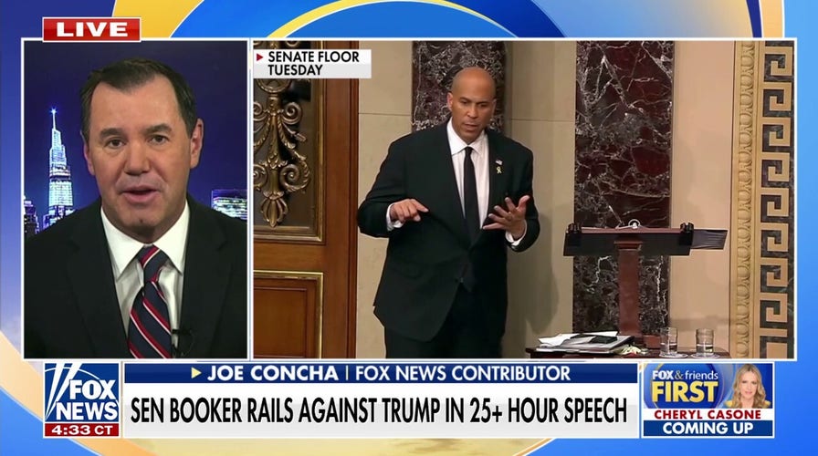 Sen. Booker delivers record-breaking 25-hour speech: 'Performance art of the cheesiest variety'