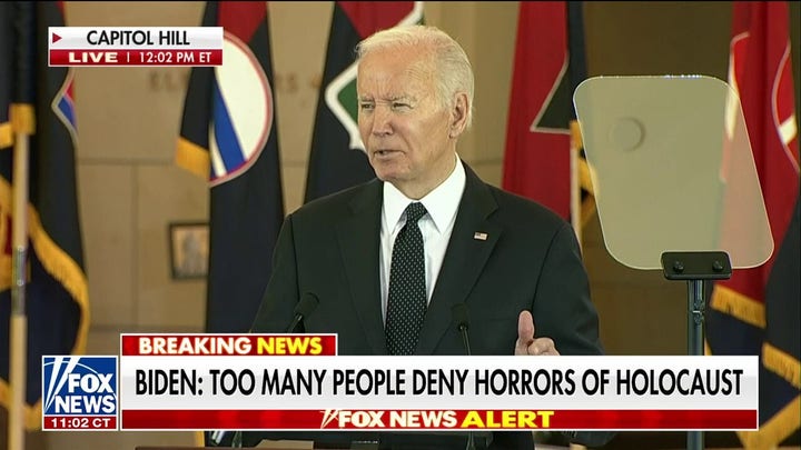 Biden condemns antisemitism at Holocaust event