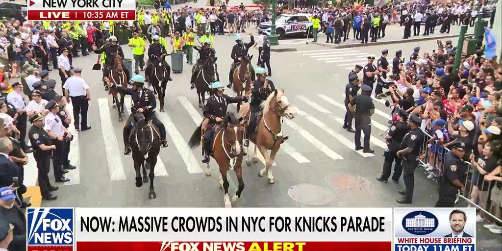 NYPD on alert as massive crowds celebrate the Knicks championship parade