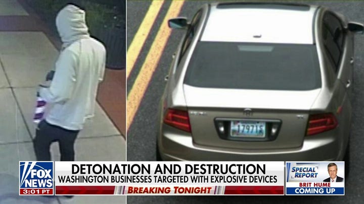 Explosives detonated outside three DC businesses
