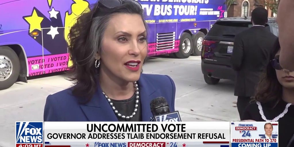 Michigan governor pressed on ‘Squad’ member refusing to endorse VP Harris