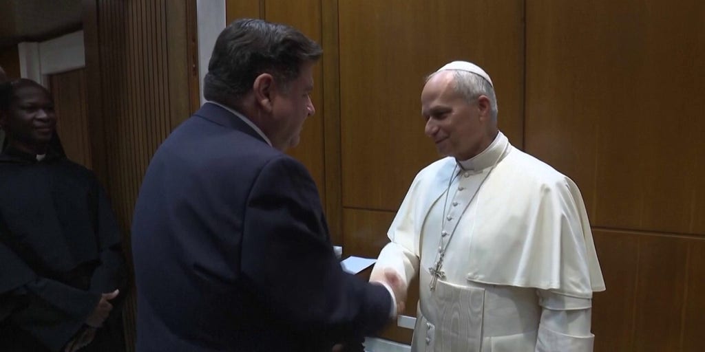 Illinois Gov. JB Pritzker meets with Pope Leo XIV