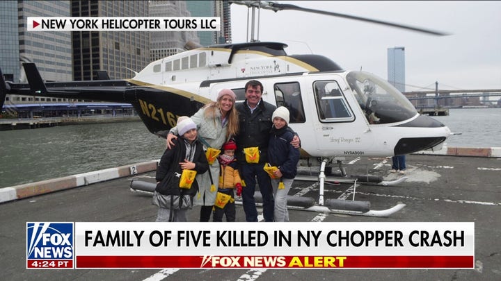Investigators probe NYC helicopter crash killing family of five and pilot