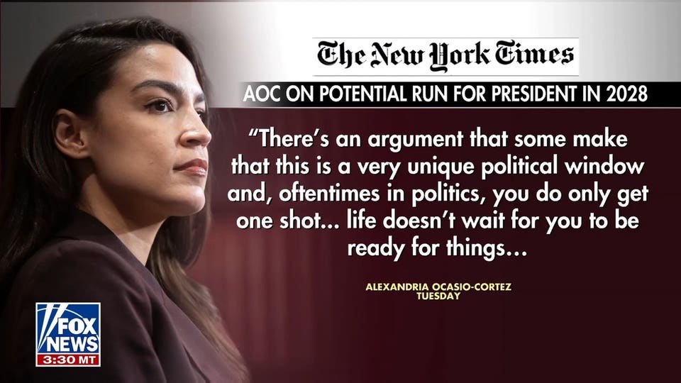 AOC leaves door open to 2028 White House run