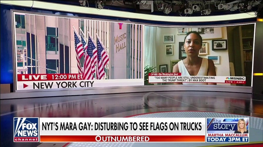 'Outnumbered' blasts NYT board member's objection to American flags
