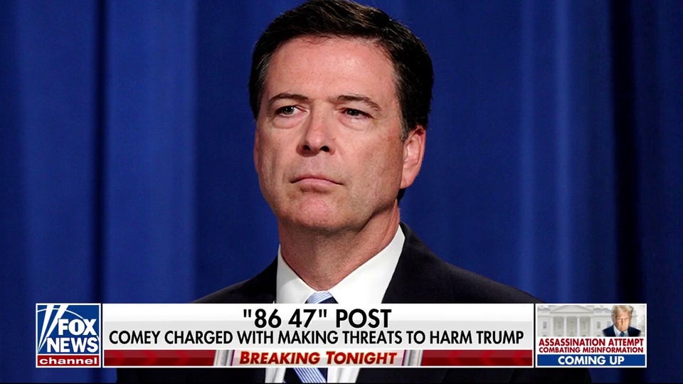 James Comey indicted over ‘86 47’ social media post, accused of threats against Trump