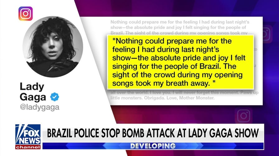 Police thwart bomb attack at Lady Gaga concert