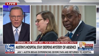 Jack Keane reacts to Secretary Austin's mystery of absence: 'Clearly a breakdown'