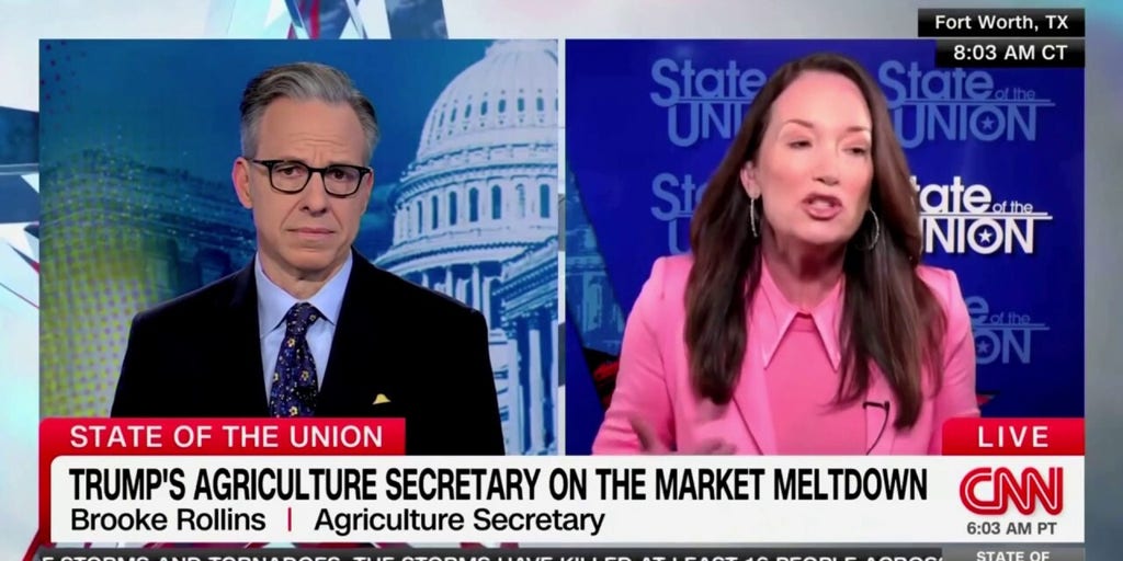 Jake Tapper denies being 'on the left' during tense exchange with Trump agriculture secretary