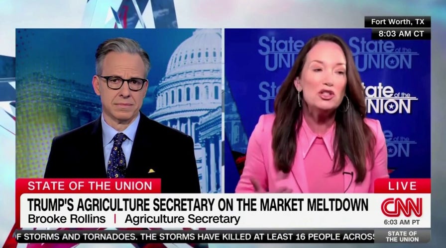 Jake Tapper denies being 'on the left' during tense exchange with Trump agriculture secretary