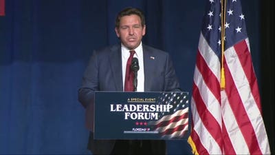 DeSantis goes off on heckler interrupting Leadership Forum address