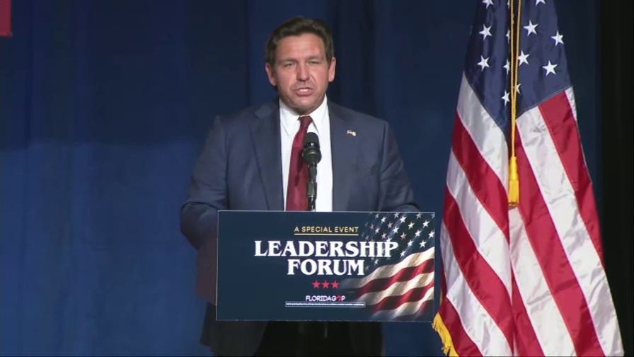 DeSantis goes off on heckler interrupting Leadership Forum address