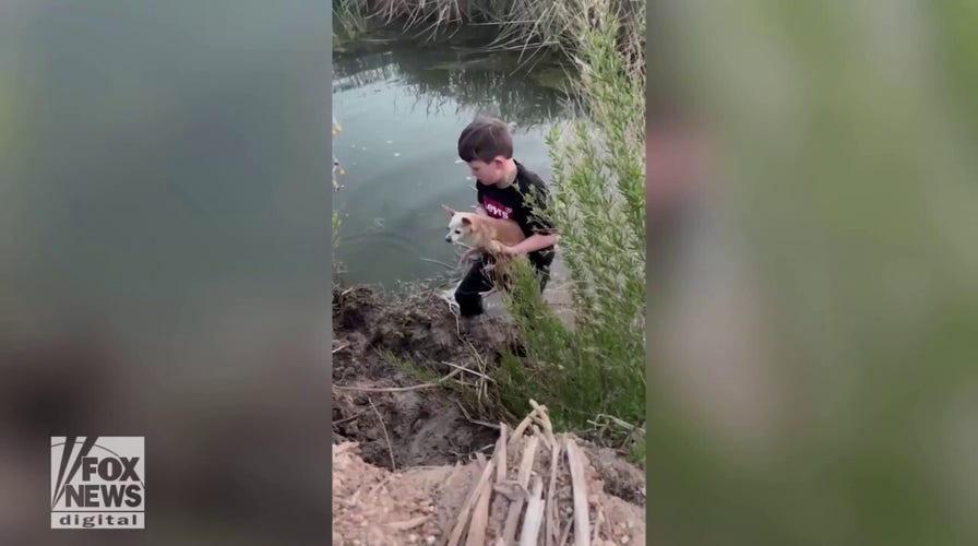 Texas family rescues lost dog from pond