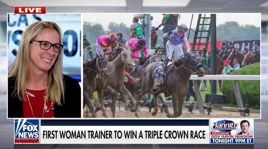 Female trainer makes history with Belmont Stakes win with Arcangelo