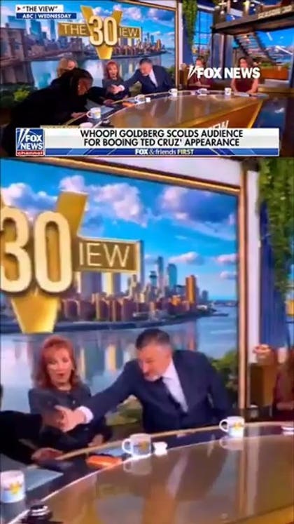 Whoopi Goldberg DEFENDS Ted Cruz against BOOS