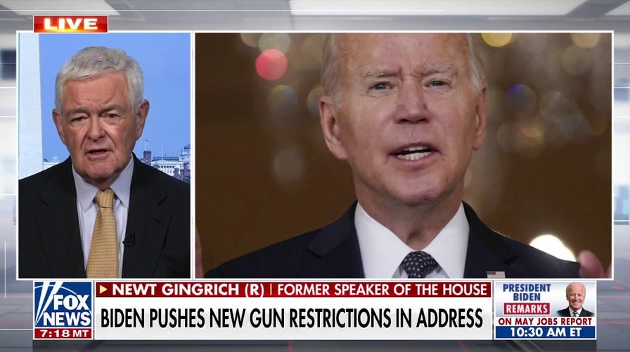 Newt Gingrich on Biden’s new gun control push: The left only has one answer to addressing crime