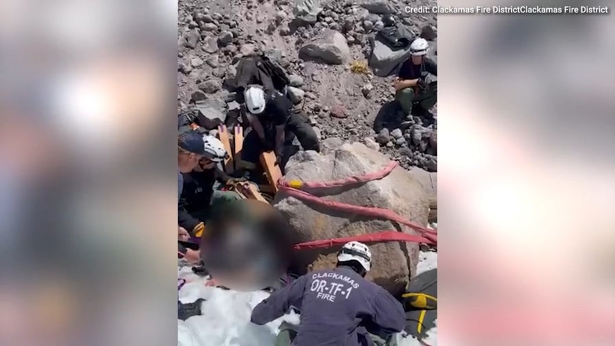 Climber rescued after being pinned under 16K-pound boulder