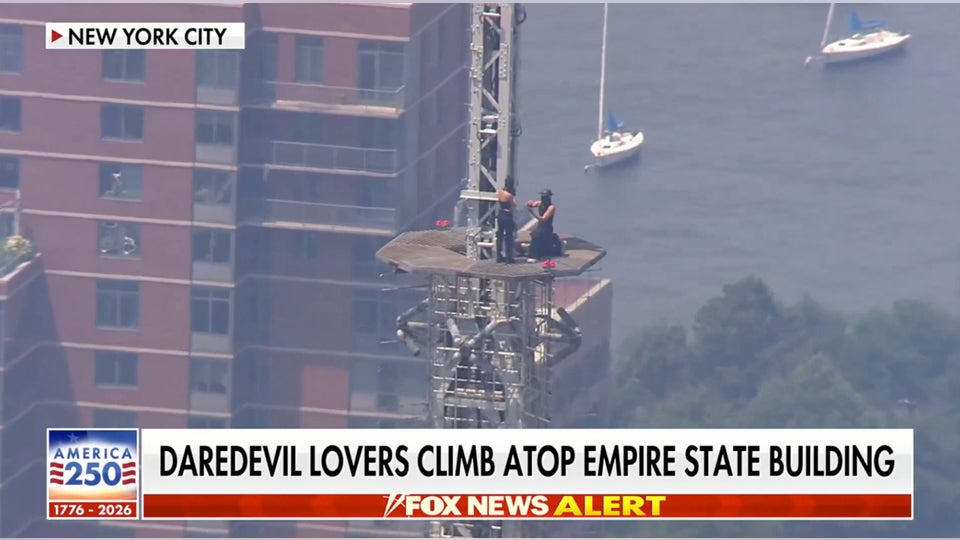 Daredevil couple arrested after scaling Empire State Building spire for proposal