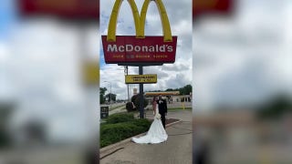 Newlyweds celebrate marriage with McDonald's buffet, delighting guests