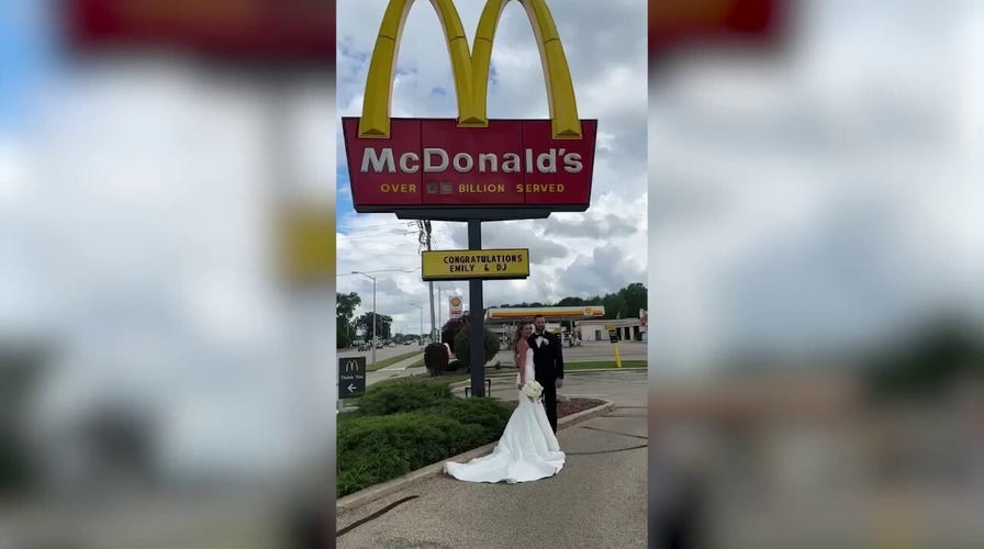 Newlyweds celebrate marriage with McDonald's buffet, delighting guests