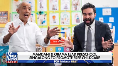Mamdani, Obama lead preschool singalong to promote free childcare