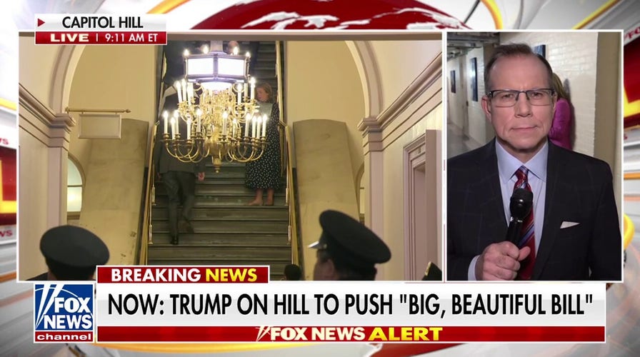 Trump’s spending bill ‘far from a done deal,’ as he arrives on Capitol Hill