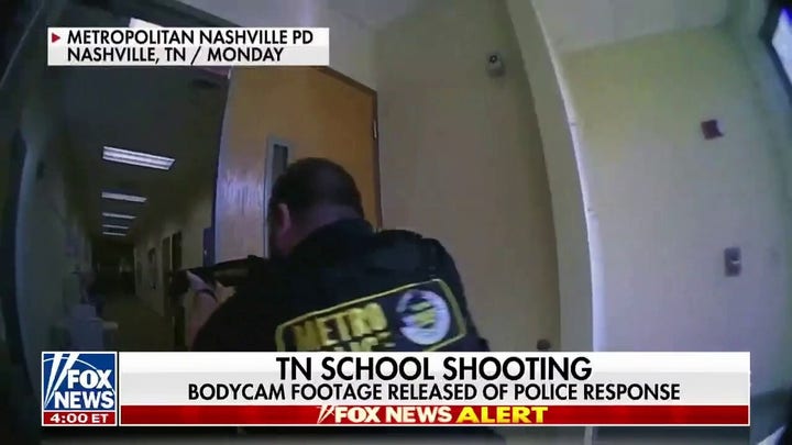 Nashville police bodycam shows officers arriving at the Covenant School