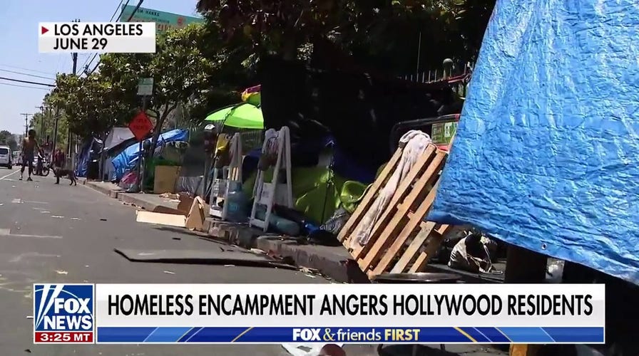 Hollywood residents outraged by needles, trash at homeless encampment near school