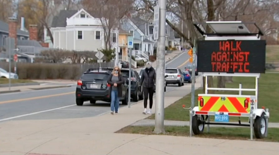 Massachusetts city enforces one-way sidewalks to help promote social distancing