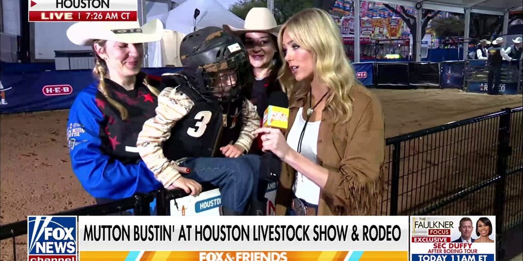 Young riders take on Mutton Bustin’ at the Houston Livestock Show & Rodeo