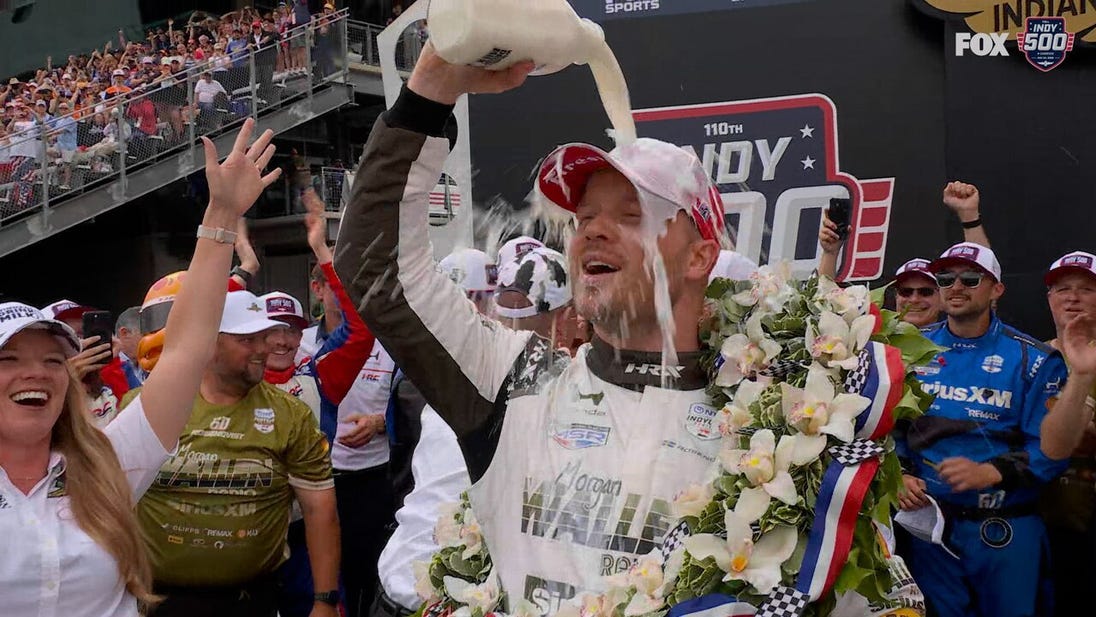 'So cool when it actually happens' 😤 Felix Rosenqvist describes emotions after winning Indy 500