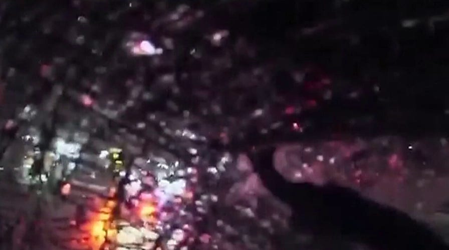 Street sign smashes patrol car windshield in Utah