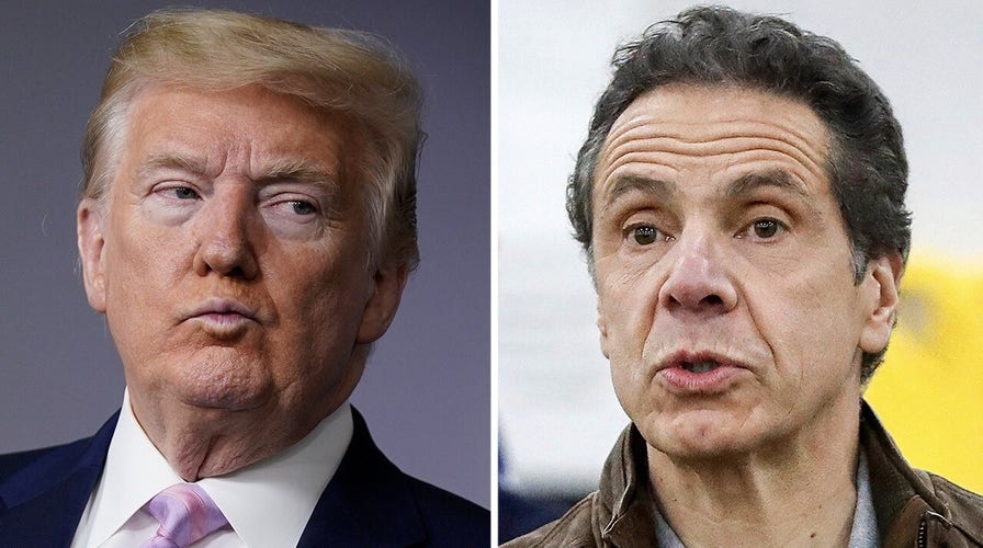 Trump taunts Cuomo on Twitter amid debate over who has authority reopen states