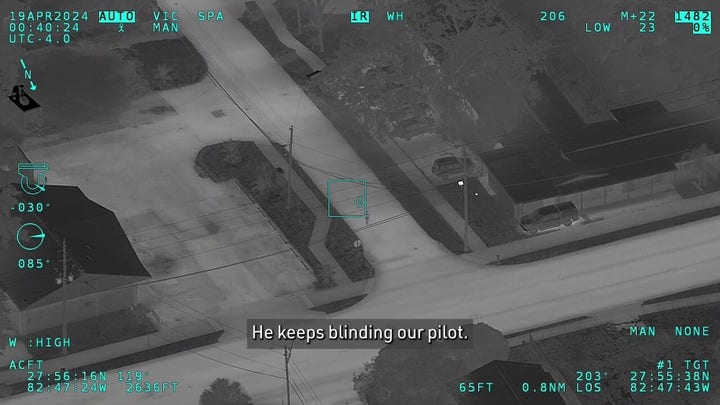 Florida boy, 13, arrested for shining laser at sheriff's office helicopter
