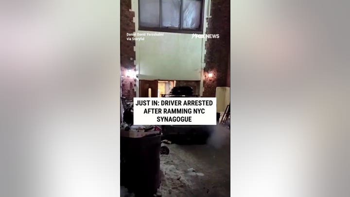 JUST IN: Driver arrested after RAMMING NYC synagogue