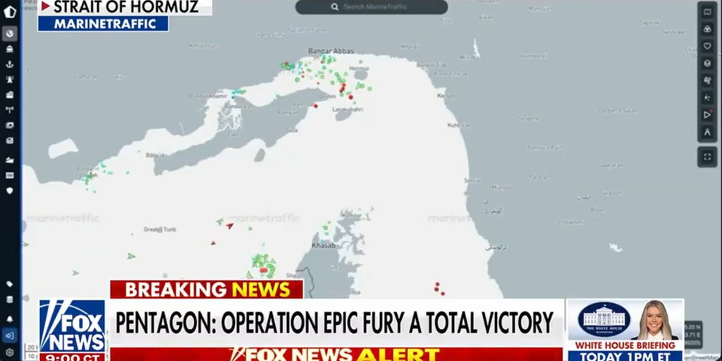 Maritime traffic moving through Strait of Hormuz