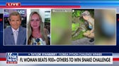First woman to win the Florida Python Challenge celebrates her victory