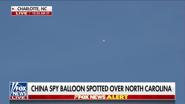 Chinese spy balloon spotted over North Carolina