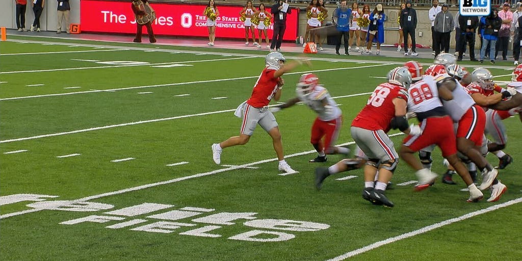 Julian Sayin links up with Nate Roberts for 68-yard TD, extending Ohio State's lead over Maryland
