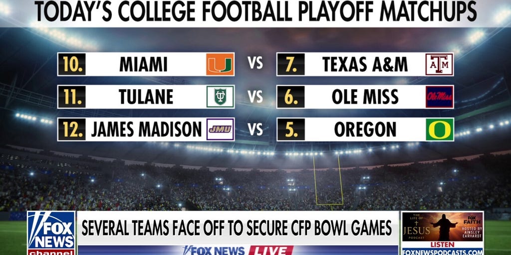 Round one of college football playoffs is underway