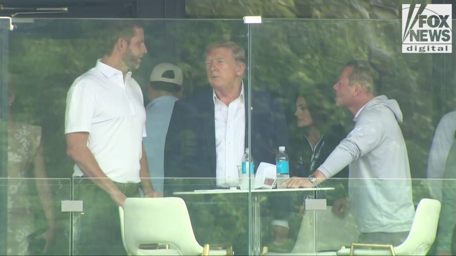 Trump arrives at LIV Golf tournament at his own course in Virginia