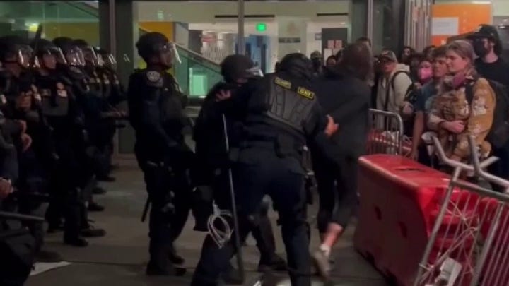 Agitator arrested outside Berkeley TPUSA event after crossing barrier